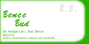 bence bud business card